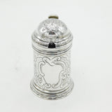 Victorian Sterling Silver Novelty Tankard Form Mustard Pot Antique 1890 London