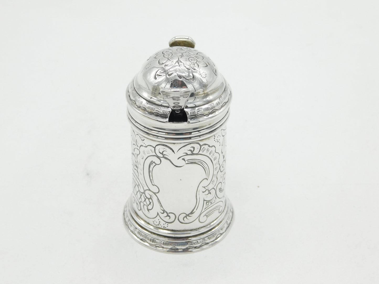 Victorian Sterling Silver Novelty Tankard Form Mustard Pot Antique 1890 London