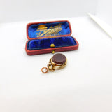 Victorian 9ct Rose Gold Bloodstone & Carnelian Fob Spinner c1900 Antique