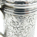 Victorian Sterling Silver Novelty Tankard Form Mustard Pot Antique 1890 London