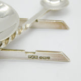 Sterling Silver Novelty Ski Form Salt Cellars Vintage 1973 Sheffield Merriman