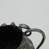 Victorian Kutch Indian Sterling Silver Snake Form Sugar Bowl Antique c1880