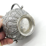 Victorian Kutch Indian Sterling Silver Snake Form Sugar Bowl Antique c1880