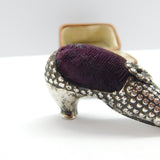 Edwardian Sterling Silver High-Heeled Shoe Novelty Pin Cushion 1905 Antique