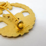 Gold on Sterling Silver & Enamel Horse Racing Brooch Vintage 1968 Birmingham