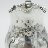 George III Sterling Silver Floral Pedestal Cream Jug Antique 1775 London