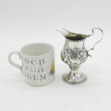 George III Sterling Silver Floral Pedestal Cream Jug Antique 1775 London