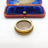 Victorian 15ct Yellow Gold Plaited Hair Set Mourning Locket c1890 Antique