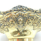 Edwardian Sterling Silver Gilt Floral & Cherub Pattern Sugar Bowl 1908 Antique