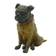 Victorian Cold Painted Cast Vienna Bronze Bulldog Figure Ornament Antique c1860