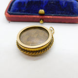 Victorian 15ct Yellow Gold Plaited Hair Set Mourning Locket c1890 Antique