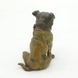 Victorian Cold Painted Cast Vienna Bronze Bulldog Figure Ornament Antique c1860