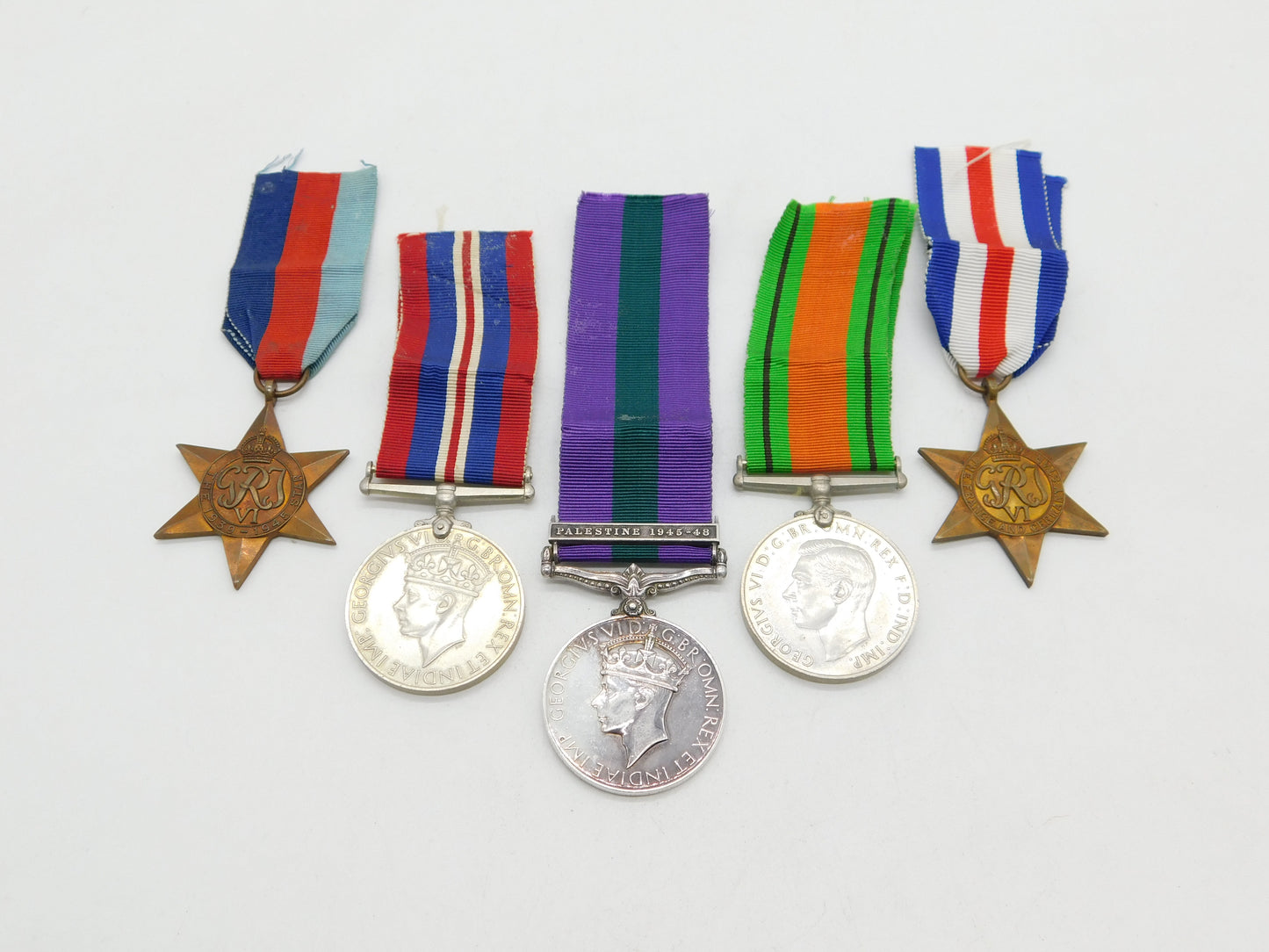 WWII Service Medal Collection PTE L Pearson Palestine Service Medal 1946