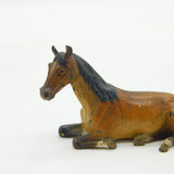 Victorian Cold Painted Vienna Bronze Resting Horse Figurine Ornament Antique c1860