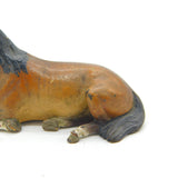 Victorian Cold Painted Vienna Bronze Resting Horse Figurine Ornament Antique c1860