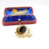 9ct Yellow Gold, Bloodstone, Carnelian, Onyx Victorian Style Spinner Pendant