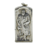 Sterling Silver King Edward VII Portrait Vesta Case Antique 1909 London