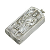 Sterling Silver King Edward VII Portrait Vesta Case Antique 1909 London