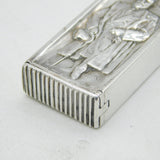 Sterling Silver King Edward VII Portrait Vesta Case Antique 1909 London