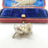 Sterling Silver Sputnik Openable Laika Dog Charm Soviet Vintage c1960