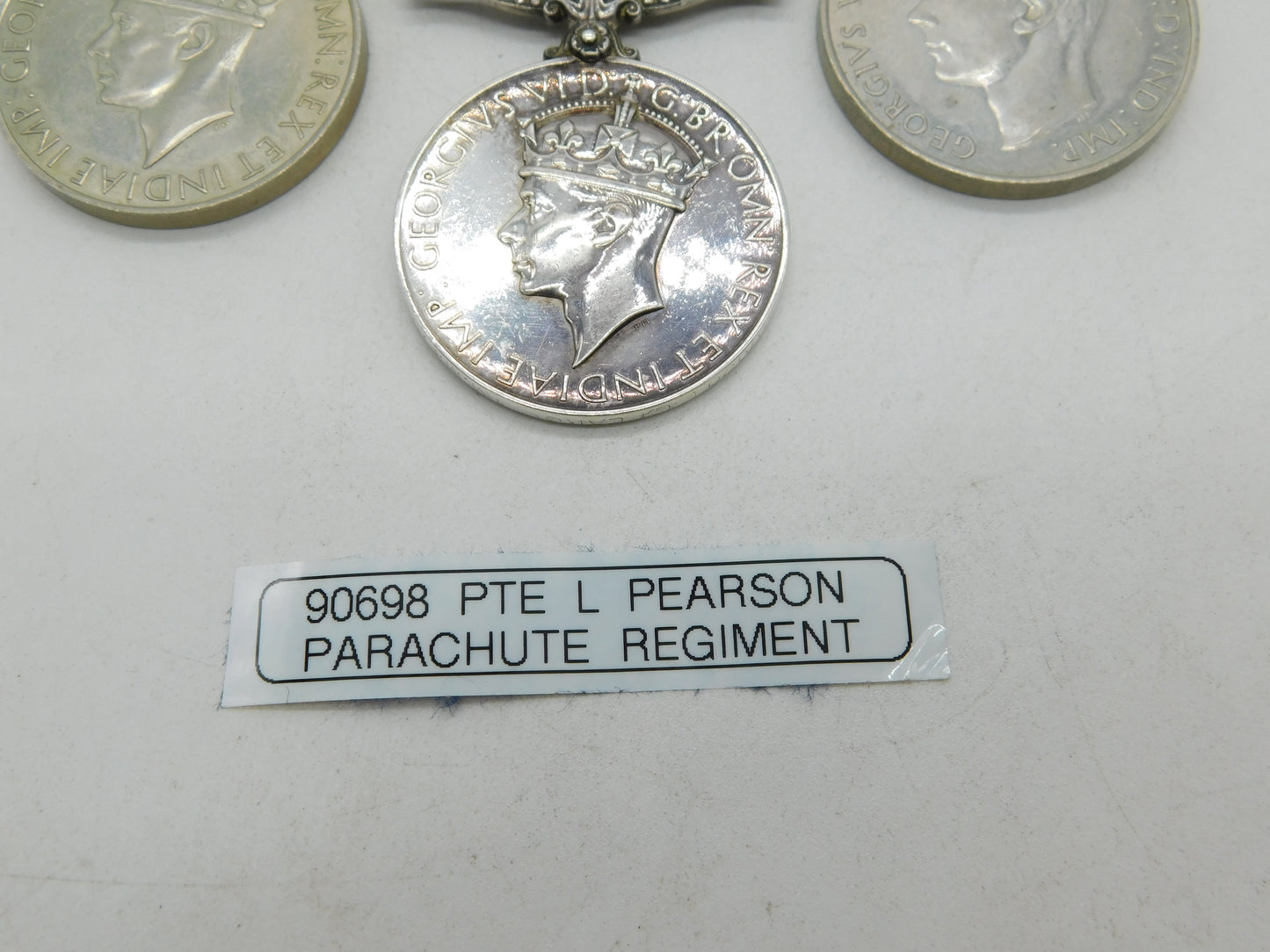 WWII Service Medal Collection PTE L Pearson Palestine Service Medal 1946