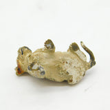 Victorian Cold Painted Vienna Bronze Terrier Dog Miniature Figure Antique c1860