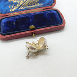 Sterling Silver Sputnik Openable Laika Dog Charm Soviet Vintage c1960