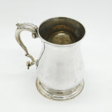 George III Sterling Silver Baluster Pint Tankard 'B' Initial Antique 1761 London