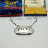George III Sterling Silver Port Decanter Label Antique 1801 London Georgian