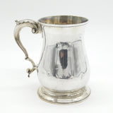 George III Sterling Silver Baluster Pint Tankard 'B' Initial Antique 1761 London