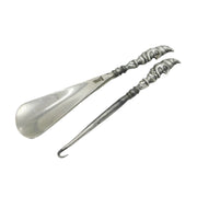 Sterling Silver Topped Mr. Punch Button Hook & Shoe Horn Antique 1911 Deco