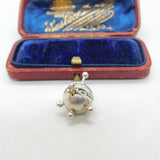 Sterling Silver Sputnik Openable Laika Dog Charm Soviet Vintage c1960