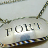 George III Sterling Silver Port Decanter Label Antique 1801 London Georgian
