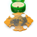 Victorian Mauchline Ware Brooch 'Scene on the Doon' Antique c1890 Scottish