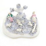 19th Century Staffordshire Porcelaneous Shepherd & Sheep Figure Group Antique Georgian