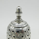 George III Sterling Silver Pedestal Muffineer Sugar Caster Antique 1796 London