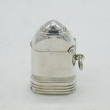 WW1-Interest  Sterling Silver Howitzer Shell Vesta Case Antique 1915 Birmingham