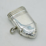 WW1-Interest  Sterling Silver Howitzer Shell Vesta Case Antique 1915 Birmingham