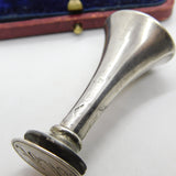 Edwardian Sterling Silver MA Fob Seal Stamp 1907 London Import Antique