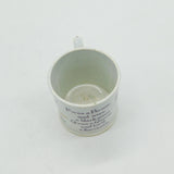 Victorian Novelty Transferware Teacup Robert Peel & Queen Victoria c1845 Antique