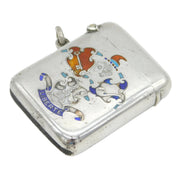 Edwardian Sterling Silver Enamel French Battleship 'Liberté' Vesta Case Antique 1904 Birmingham