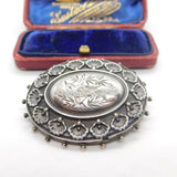 Aesthetic Movement Victorian Sterling Silver Swallow Brooch 1885 Birmingham