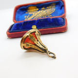 Georgian 9ct Yellow Carved Agate Floral Seal Intaglio Fob c1800 Antique