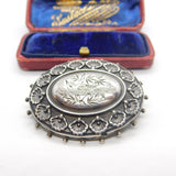 Aesthetic Movement Victorian Sterling Silver Swallow Brooch 1885 Birmingham