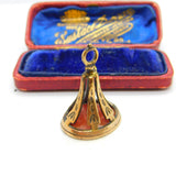 Georgian 9ct Yellow Carved Agate Floral Seal Intaglio Fob c1800 Antique