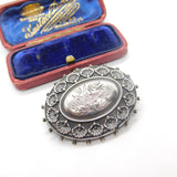 Aesthetic Movement Victorian Sterling Silver Swallow Brooch 1885 Birmingham