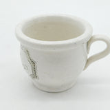 Georgian Creamware Glazed Teacup 'Kiss Me Quick And Go' Antique c1800