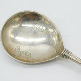 Scandinavian 19th Century .830 Silver Crown Terminal Caddy Spoon Antique c1880