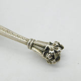 Scandinavian 19th Century .830 Silver Crown Terminal Caddy Spoon Antique c1880