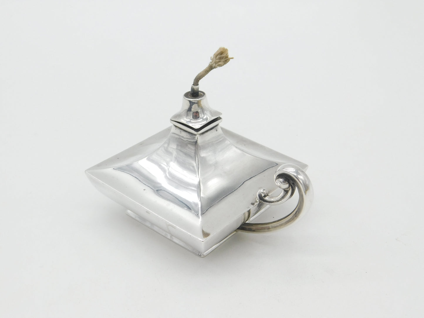 Sterling Silver Lamp Form Table Lighter Antique 1919 Birmingham Art Deco